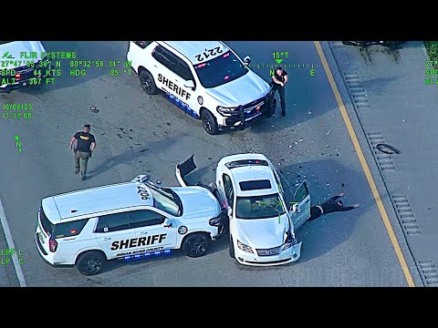 Helicopter Footage Shows High-Speed Chase of Florida Man Wanted in Doctor's Stabbing