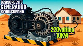 איך להכין גנרטור אנרגיה חופשית של 10 קילוואט-220 וולט עם אלטרנטור לרכב💡💥