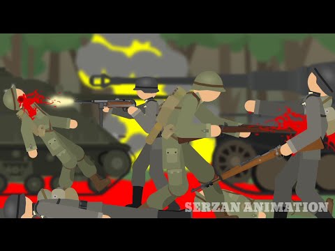 WW2 Ruthless War | US vs GERMAN ARMY | Sticknodes war | Stick Animation