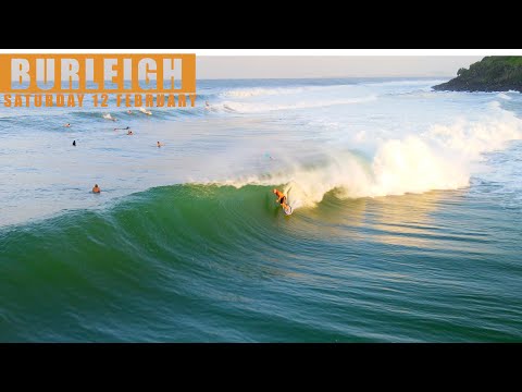 Burleigh Heads Sunset Birds Eye View Saturday 12 February 2022 Surfing