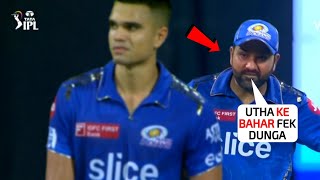 Rohit Sharma lost his temper when Arjun Tendulkar was not obeying him during MI vs PBKS IPL