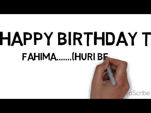Happy Birthday Fahima