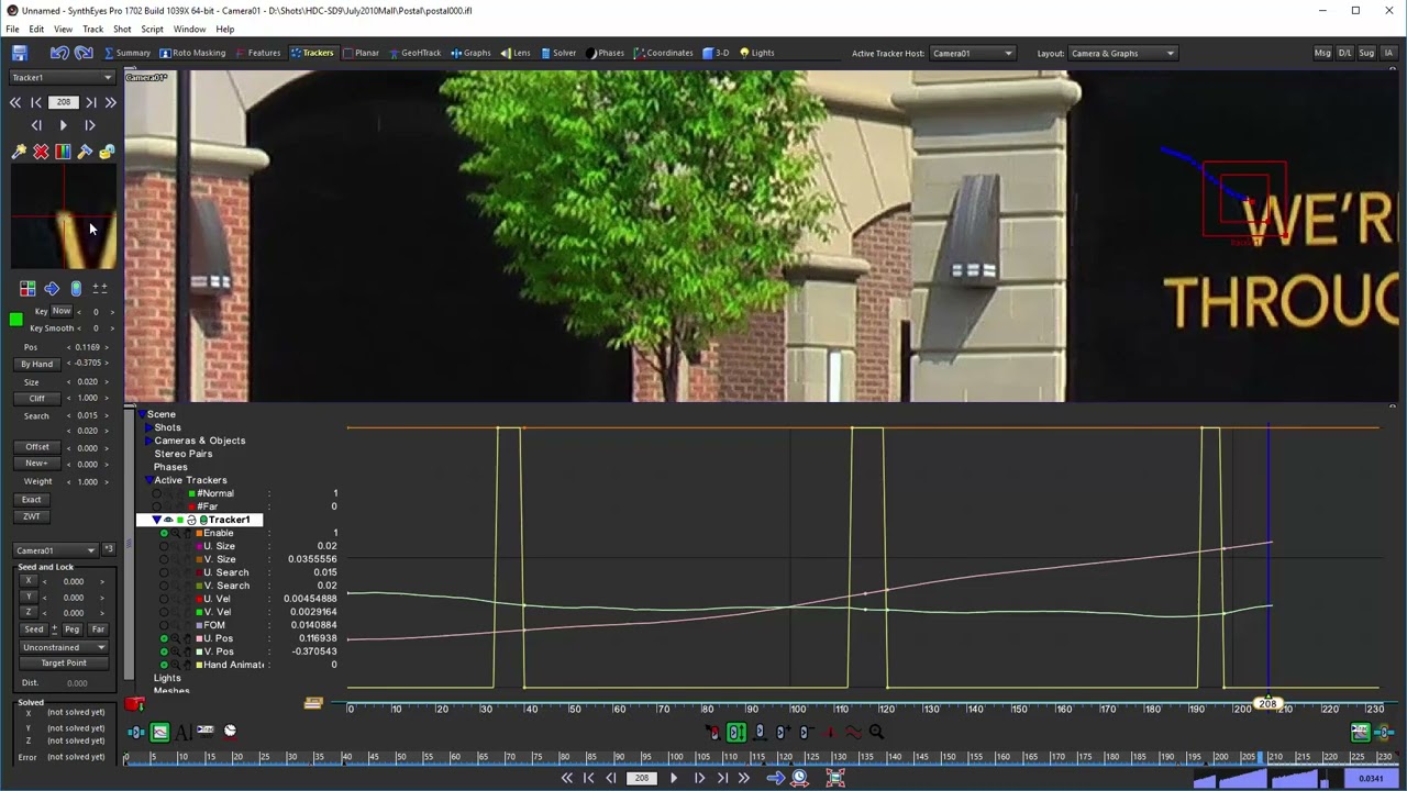 Hand-Animating a Tracker in SynthEyes