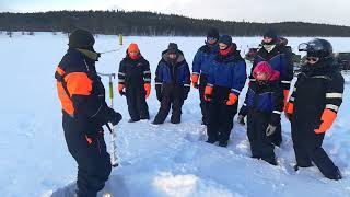 preview picture of video 'Ice fishing- Lapland'