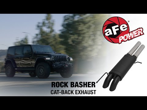 aFe POWER 2021 Jeep Wrangler Rubicon 392 6.4L ROCK BASHER Cat-Back Exhaust #Jeep #Hemi #exhaust
