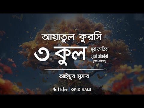 ৩ কুল, আয়াতুল কুরসী, সূরা ফাতিহা, সূরা বাকারা এর শেষ দুই আয়াত | Recited by Recited by Ayub Musab