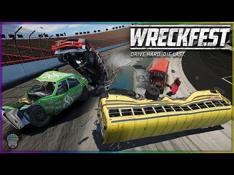 BATTLE AT BRISTOL! (Busses, Harvesters, Supervans, NASCAR) | Wreckfest