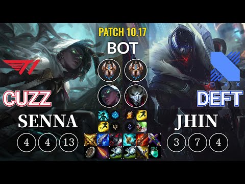 T1 Cuzz Senna vs DRX Deft Jhin Bot - KR Patch 10.17