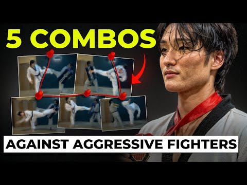 5 Combo Against AGGRESSIVE Fighters (Taekwondo Sparring)