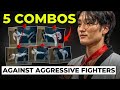 5 Combo Against AGGRESSIVE Fighters Taekwondo Sparring