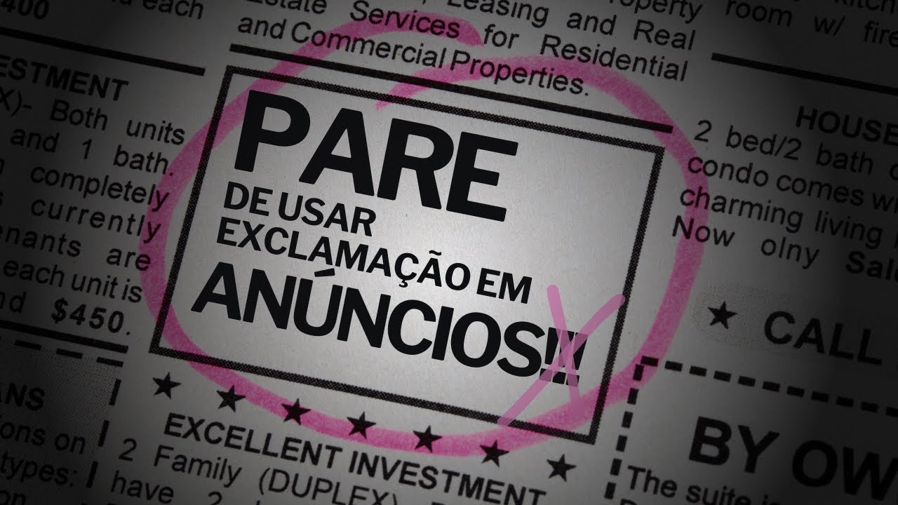 PARE DE USAR PONTOS DE EXCLAMAÇÃO EM ANÚNCIOS E VENDA MAIS.