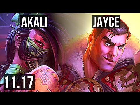 AKALI vs JAYCE (TOP) | 2.9M mastery, 600+ games, Legendary, 11/3/6 | KR Master | v11.17