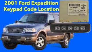 2001 Ford Expedition keyless entry code location
