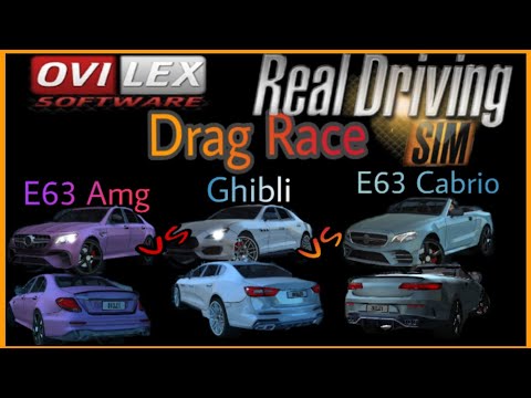 Real Driving Sim Drag Race | Mazarati Ghibli vs Mercedes-Benz E63 Amg vs E-class Cabriolet