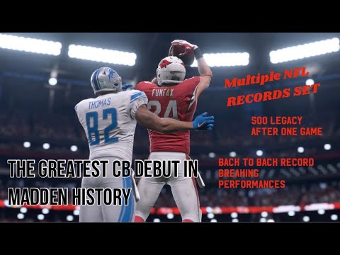 THE CRAZIEST DEBUT GAMES IN NFL HISTORY (MADDEN 20 CB CAREER MODE EP. 1)