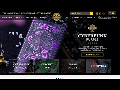 Welcome to Elephant Playing Cards! Video to show you around the EPC website