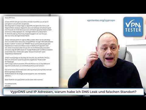 Leserfrage: VyprDNS Leaks und falsche Standortangaben bei IP Adressen  (Martin von VPNTESTER)