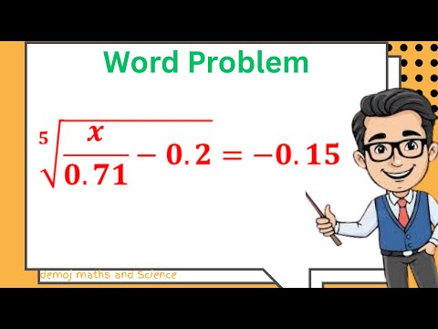 Master Word Problems: Find x from This Fifth Root Puzzle!