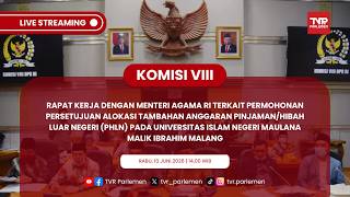 KOMISI VIII DPR RI RAKER DENGAN MENTERI AGAMA