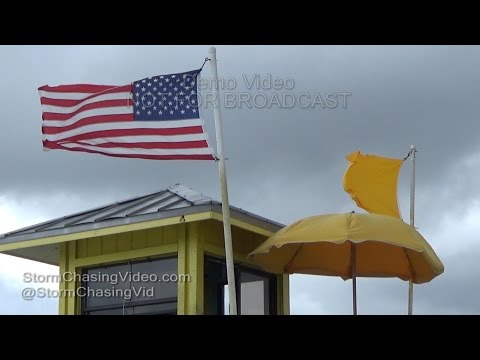 Sarasota, FL first impacts of Tropical Depression Nine - 8/30/2016