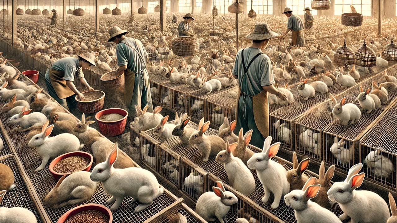 Chinese Farmers Are Raising And Processing The Meat Of Millions Of Rabbits This Way