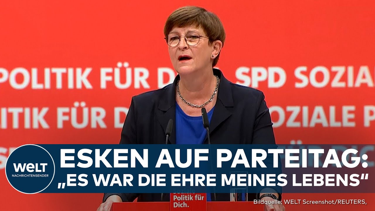 SASKIA ESKEN: Abschied aus der Partei-Spitze! Esken betont: Es ist ein Abschied ohne Wehmut