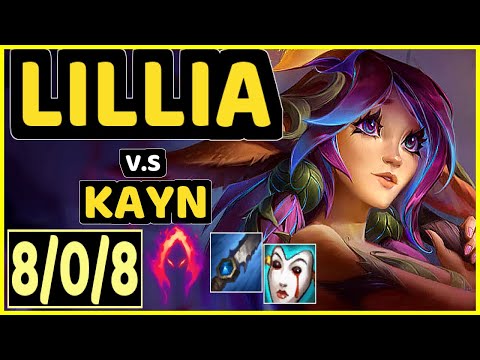 TARZAN (LILLIA) vs KAYN - 8/0/8 KDA JUNGLE CHALLENGER GAMEPLAY - KR