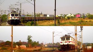 preview picture of video 'Bangalore Rajdhani vs YPR Duronto || Speed Battle on The Massive Curve of Multai || Indian Railways'