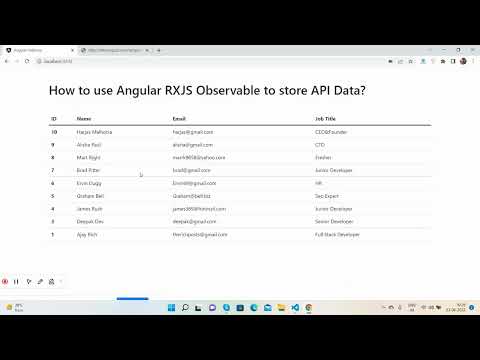 Angular Store API data in RXJS Observable Working Demo
