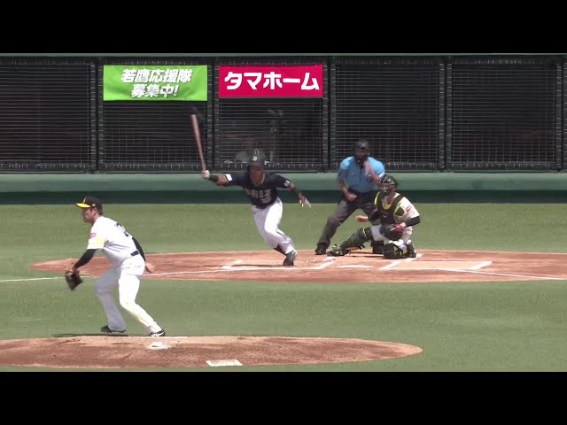 【ファーム】3連打で先制!! バファローズ・杉澤龍 ライトへ2点タイムリーヒットを放つ!! 2025年9月7日 福岡ソフトバンクホークス 対 オリックス・バファローズ