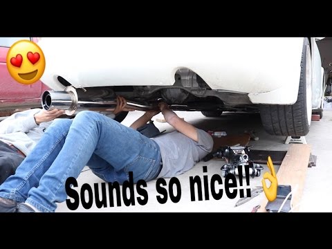 350z Megan Racing Exhaust install and sound clips