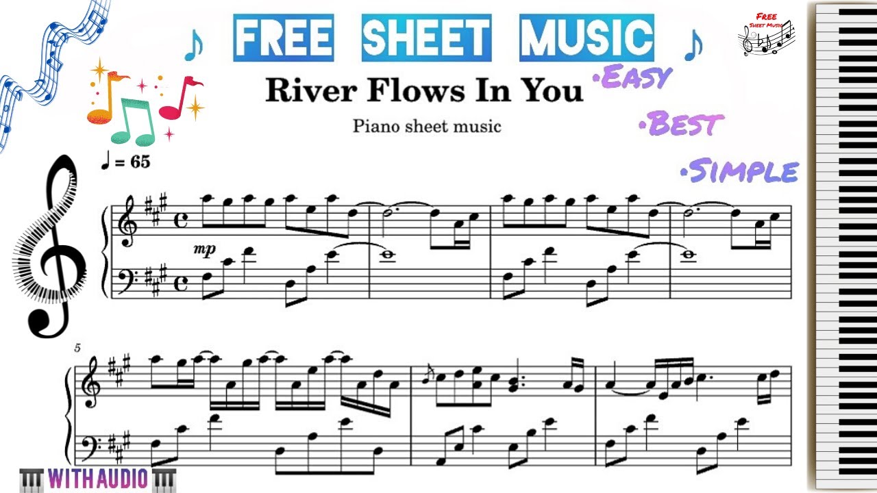 River flows in you- piano sheet music