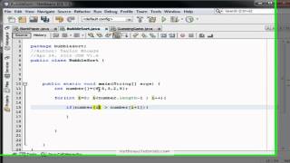Sorting Array Numbers Java; Bubblesort Algorithm, Java Tutorial