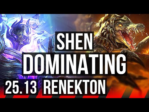 SHEN vs RENEKTON (TOP) | 7/2/21, 1200+ games, Dominating | KR Master | 25.13