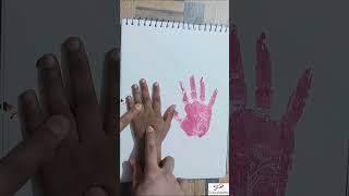 kids hand Painting activity |hand prints with acrylic colour #shorts#painting #viral #kidsactivities