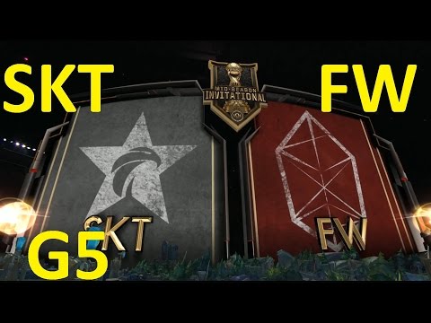 SKT vs FW Game 5 Highlights MSI 2017 Semifinal #1 Knockout Stage