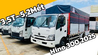 Hino 3T5 2025 Mui Bạt Nhôm | Giá xe Hino 3T5 2025 Mui Bạt Nhôm 5m2 | Hino 3S TPHCM