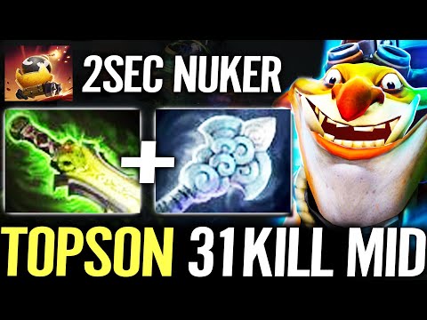 🔥 TOPSON Techies MID 31Kill — 2SEC NUKER EZ Solo Kill Void Ethereal Blade + Octarine Core Dota 2 Pro