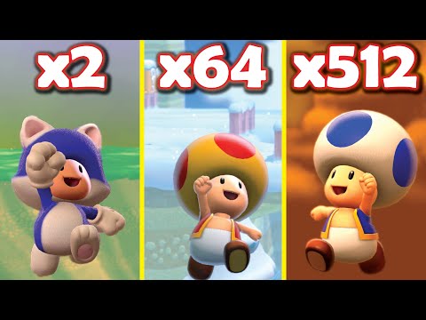 What if Toad gets FASTER Every Level in Super Mario 3D World?