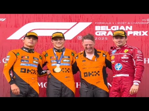 F1 Belgian Gp 2025 Winner | F1 Winner Today Belgian Grand Prix Podium Anthems and celebration
