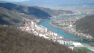 preview picture of video 'Zvornik - view from the fortress'