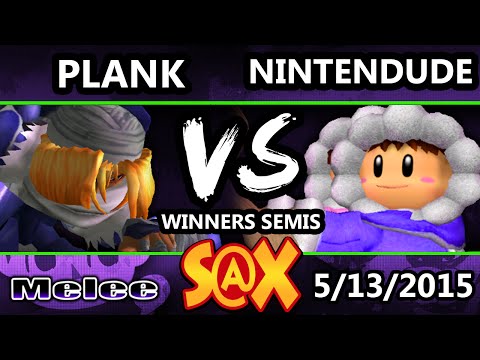 S@X - Plank (Sheik) Vs. VGz | Nintendude (Ice Climbers) SSBM Winners Semis - Smash Melee