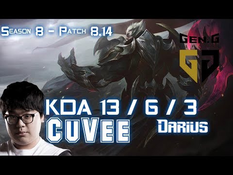 GEN CuVee DARIUS vs MAOKAI Top - Patch 8.14 KR Ranked