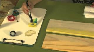 Decorar una mesa de pino con óleos