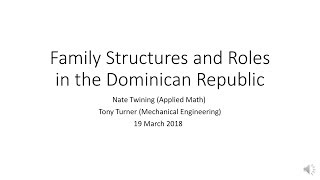 Family Structures and Roles in the Dominican Republic