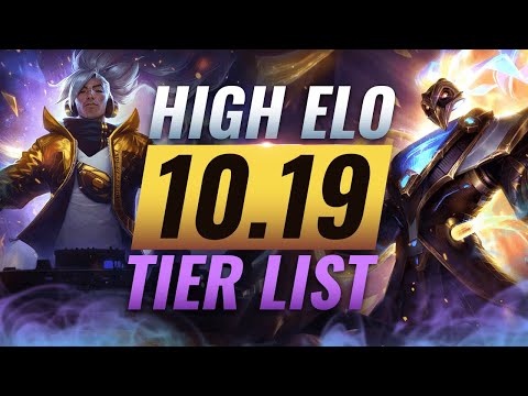 HIGH ELO Best Champions TIER List - League of Legends Patch 10.19