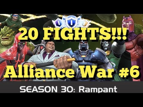 MCOC - Alliance War - Season 30 - Insane 20 FIGHTS!!! - Deathless Streak Snapped ?!?!