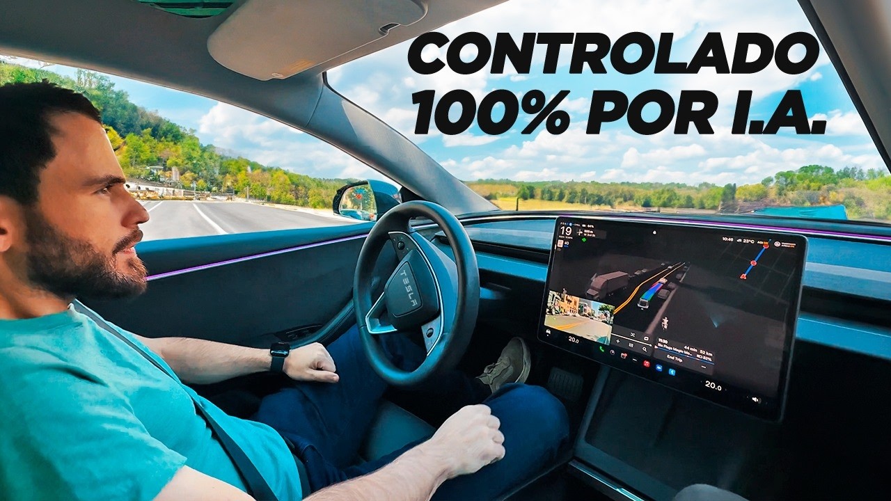 TESLA DIRIGINDO 100% SOZINHO PRA VALER! - CIDADE, CRUZAMENTOS, RODOVIAS, PEDESTRES E + (FSD)