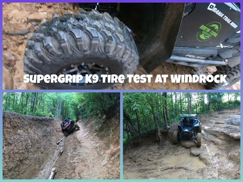 Supergrip K9 Tire Test & Comparison to the Maxxis Roxxzillas at Windrock Trail 15! Rzr Xp Turbos.