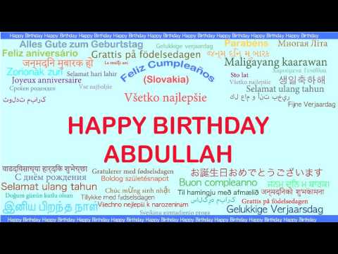 Abdullah   Languages Idiomas - Happy Birthday